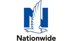 Nationwide logo featuring a stylized eagle and bold lettering.